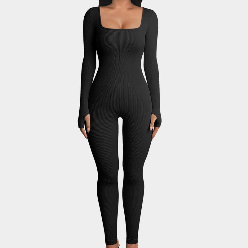 GQF Long Sleeve Women Yoga Jumpsuits 3306 [comfort shaping sculpting confidence-boosting belly control bodysuit and tracksuit shapewear]