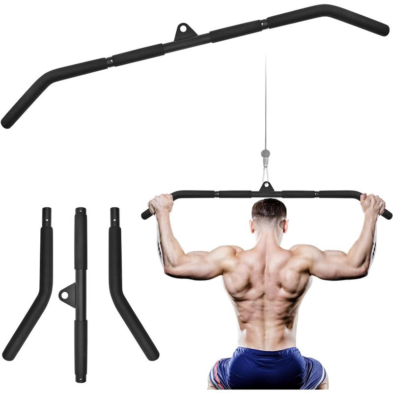 Fitness Cable Pulley System, Gym LAT and Lift Pulldown Machine Attachments, LAT Pull down Bar Home Workouts Equipments for Biceps Triceps Shoulder Arm Curl Forearm Muscle Strength Exercise XonyiCos