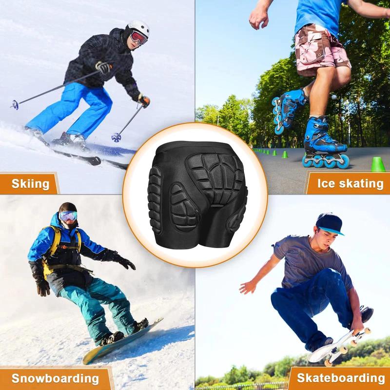 Christmas 3D Protection Hip Butt Short Pants, Breathable EVA Padded Short Pants, Protective Gear Guard Impact Ski Ice Skating Snowboard