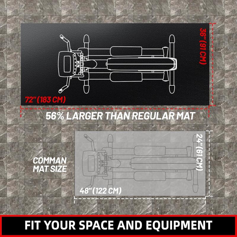 Treadmill, 7'x3' 6.3'x2.5' 6'x3' 5.6’x2’ 'x2',6mm Thick HighDensity Treadmill Bike,Jump Rope,Workout,Flooring Floor Carpet Protection