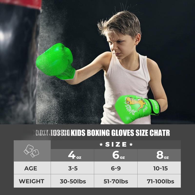 Kids Boxing Gloves for Boys and Girls, Youth Boxing Training Gloves for Kids 3-15, 4&6OZ Punching Bag Kickboxing Thai Mitts MMA Training Sparring Gloves