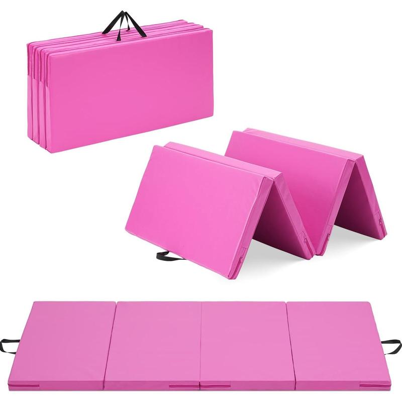 Gymnastics Mat, 3'x6'x2''  4'x8'x2'' Thick Folding Kids' Gymnastic Tumbling Mat with Carrying Handles