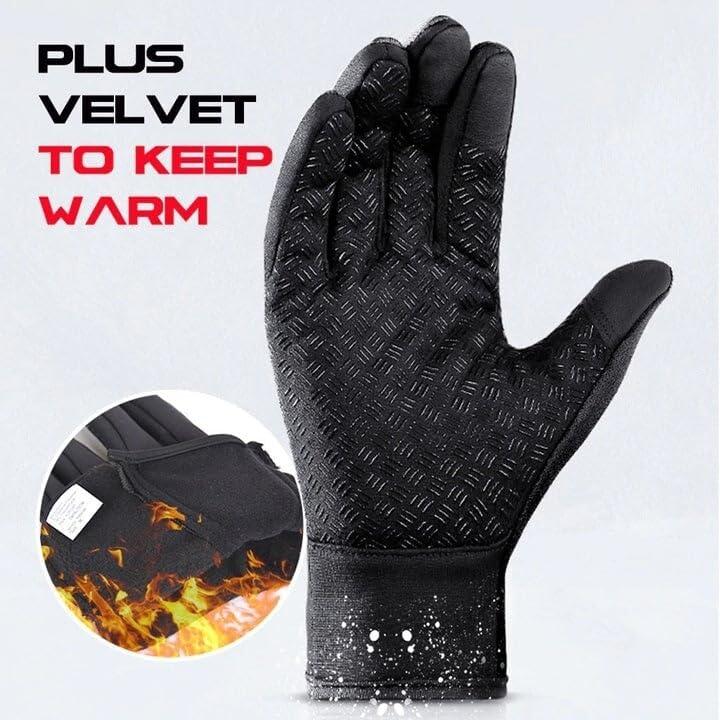 Winter Touchscreen Warm Gloves Water Resistant Windproof Anti-Slip Sports Gloves for Cycling Driving Running Climbing Adjustable Size for Men Women