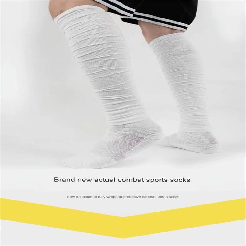 Scrunch Football Socks 1 Pack 2 Packs，xtra Long Padded Sport Socks for Men & Boys，Combed With Ankle Support Padded Knee High Socks Youth Adult