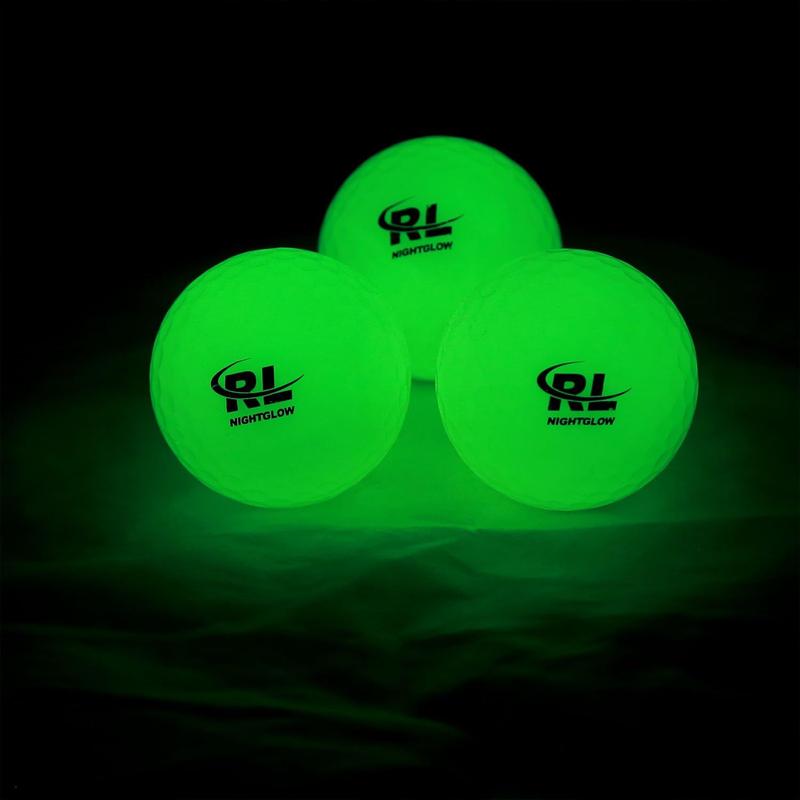 RBL Glow Golf Balls for Night Sports - Tournament Fluorescent Glowing in The Dark Golf Ball - Long Lasting Bright Luminous Balls