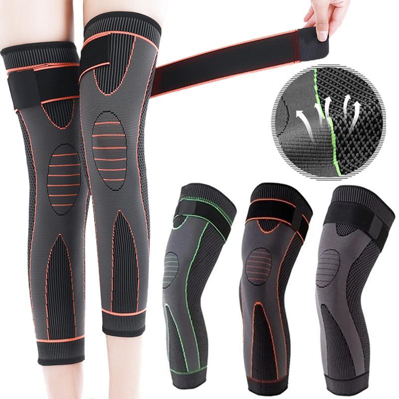 Non-slip Knee Pad, 1 Count Elastic Long Leg Sleeve Bandage, Pressurized Knee Pad, Running Sports Warm Leg Accessories for Christmas Gift