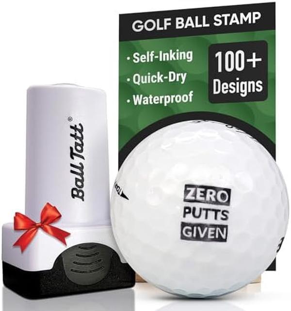 Golf Ball Stamp, Self-Inking Golf Ball Stamper, Golf Ball Marker, Reusable Golf Ball Marking Tool to Identify Golf Balls, Golfer Gift, Golfing Accessories for Men and Women, Funny (Humor Parody)