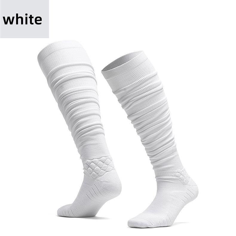 Scrunch Football Socks 1 Pack 2 Packs，xtra Long Padded Sport Socks for Men & Boys，Combed With Ankle Support Padded Knee High Socks Youth Adult