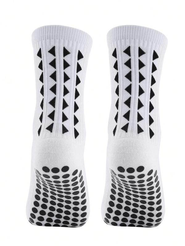 Men's Triangle Print Crew Socks, Non-slip Athletic Socks for Outdoors Competition Training, Athletic Running Socks, Summer Outfits 2024, Men's Socks & Hosiery for All Seasons