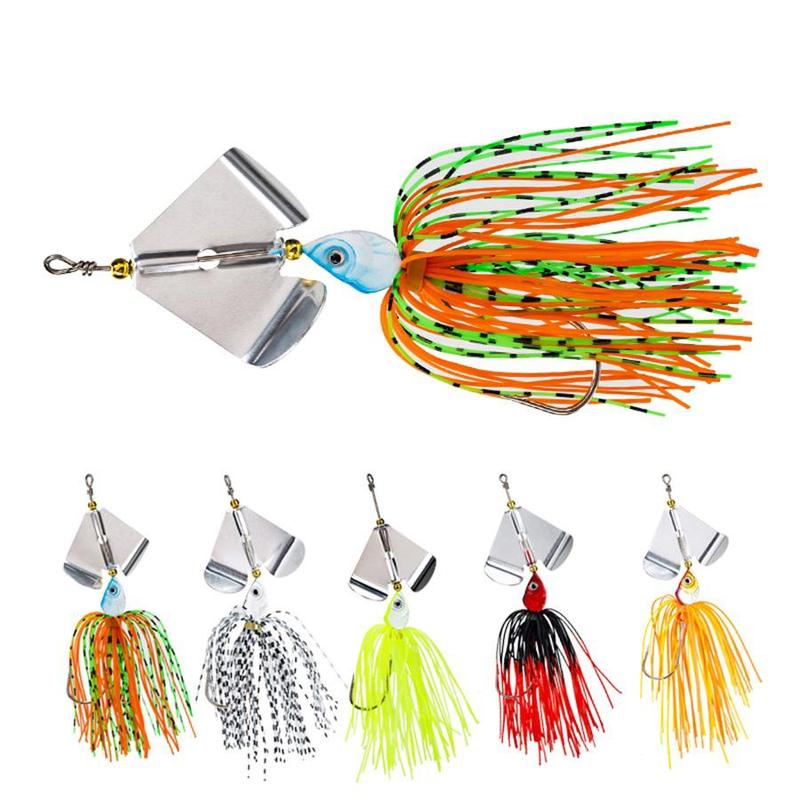 Spinner Fishing Lures, 5 Counts Colorful Artificial Fishing Bait with Hook, Fishing Accessories (Blocking Bead Color is Random), Flyfishing, Solocamping, picnicaesthetic