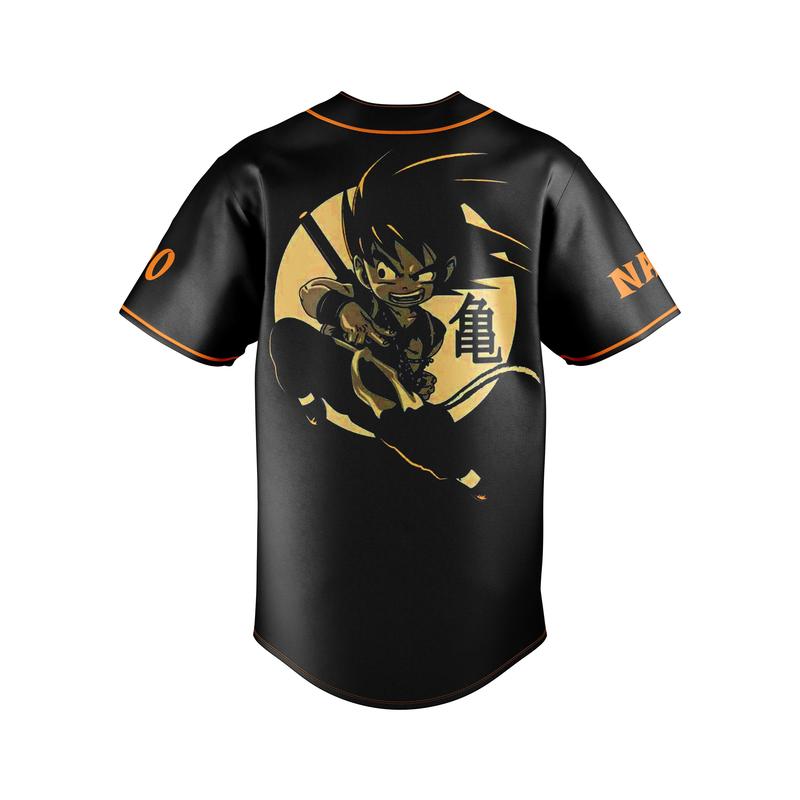 Goku Kid Dragon Ball Kame Anime Baseball Jersey Sport Jersey Shirt Summer Gift For Him and For Her Gift For Baseball Fan Lover