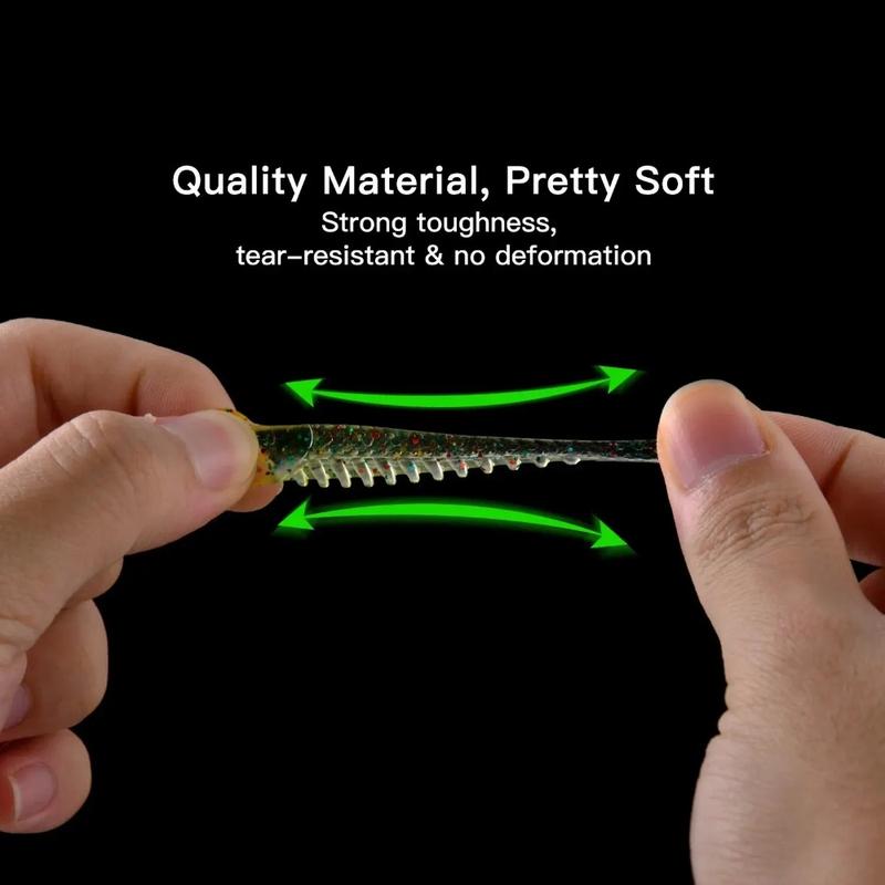 40pcs lot Soft Lure Kit Soft Fishing Lure 5cm 1.97in 0.12oz Jig Head Hook with Fishing Tackle Box Pesca