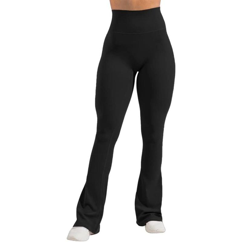 Tankaneo Women's High Waist Flare Athletic Yoga Pants with Pockets Butt Lifting Running Workout Bootcut Leggings for women