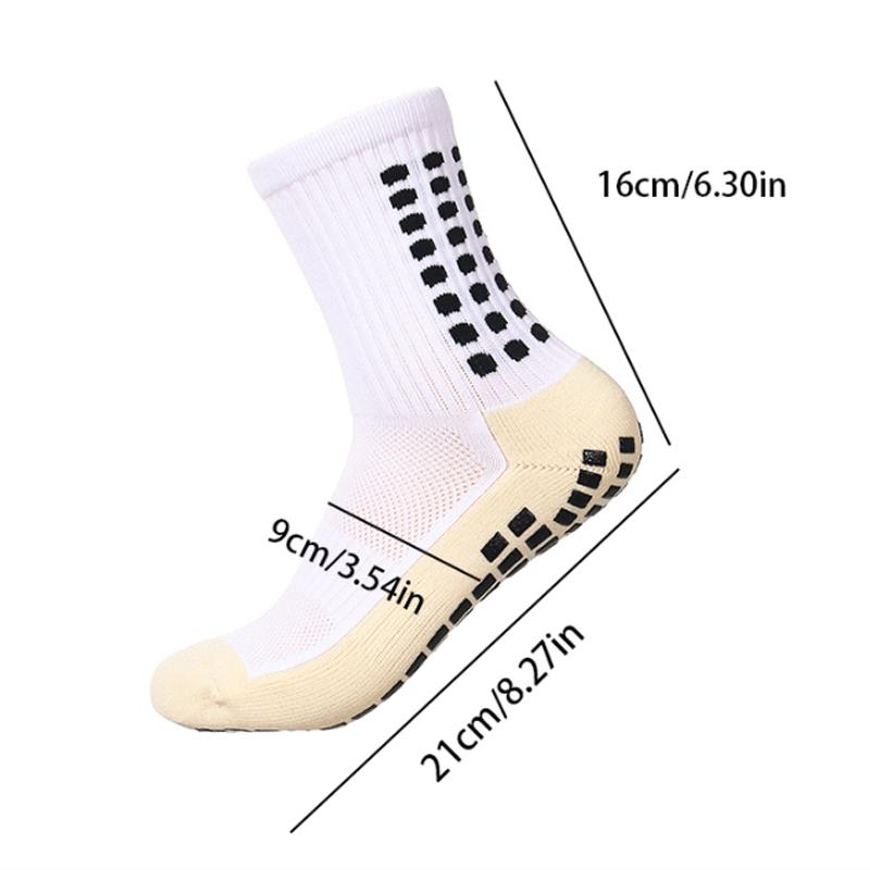 1 Pairs New Men Women Soft Breathable Anti-slip Football Socks Running Soccer Basketball Cycling Sports Grip Socks