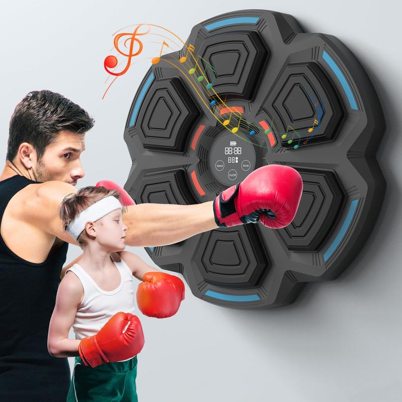 2024 New Music Boxing Machine with Two Pairs of Gloves, Upgraded 2.0 Smart Bluetooth Music Boxing Parent-Child Games, Wall-Mounted Exercise Equipment for Home