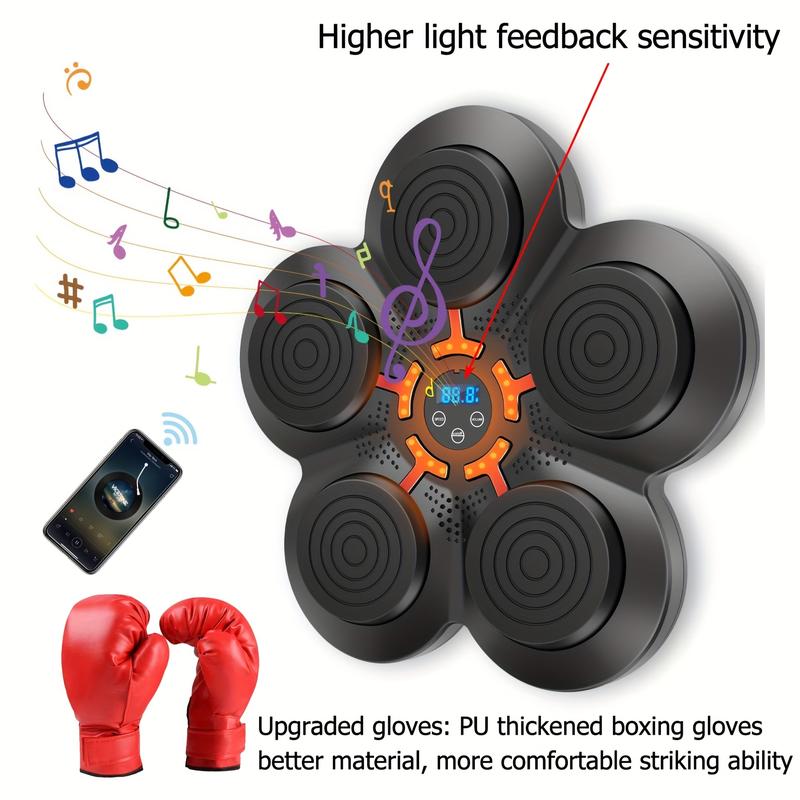 Upgrade Design Intelligent Music Boxing Machine For Adults, Boxing Machine With Boxing Gloves, Wall Mounted Boxing Trainer, Electronic Boxing Target Fitness Striking Equipment For Home, Indoor And Gym Use