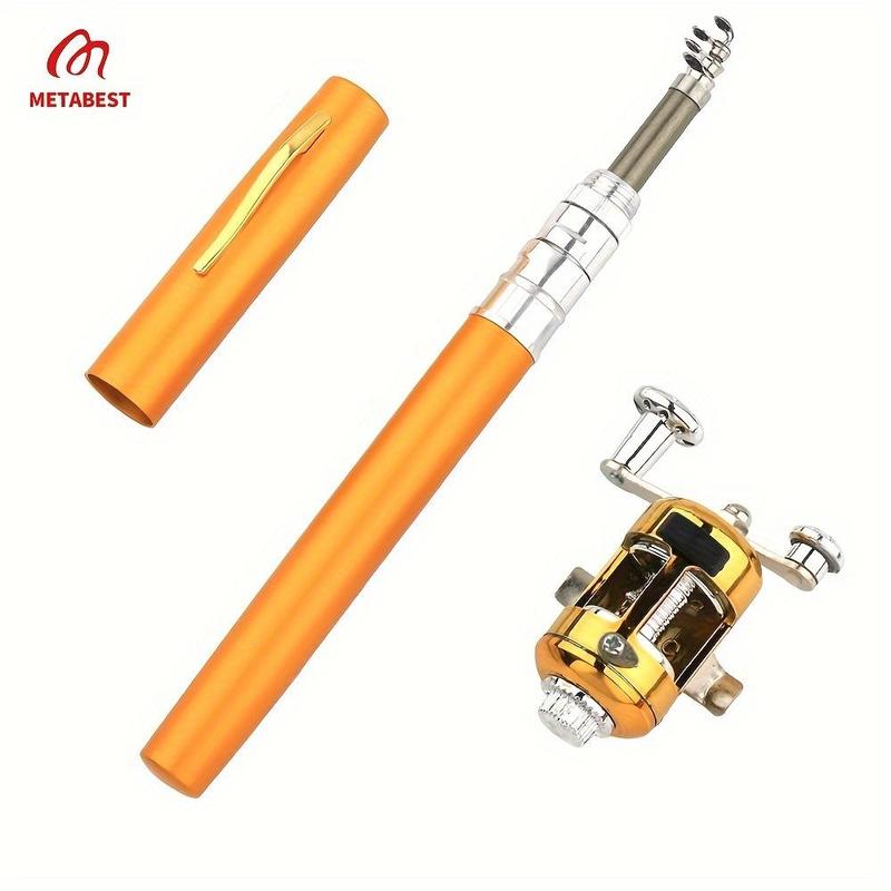 Summer Portable Pen Super Mini Fishing Rod, 1 Count Retractable Mini Ice Pocket Raft Rod, Outdoor Fishing Accessories for Men & Women, Whippy Fishing Rods