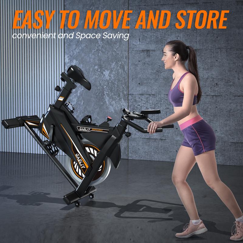 Exercise Bike-Indoor Stationary Bike for Home Gym,Workout Bike with Belt Drive,Cycling Bike with Digital Display & Comfortable Seat Cushion