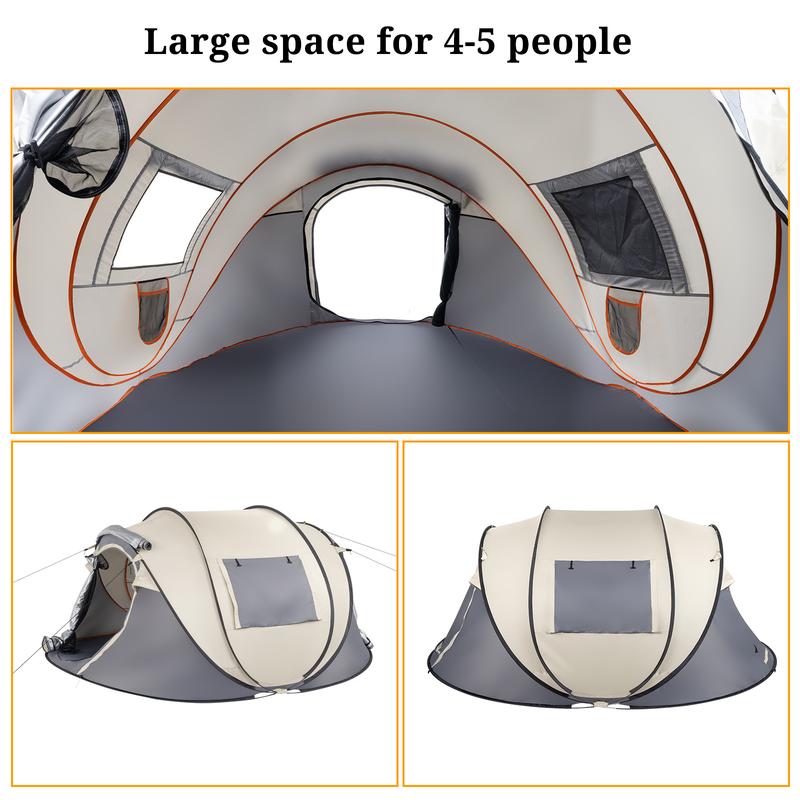 Camping Tent, 4 Person Pop Up,Easy Setup For Camping Hiking Fishing Beach Outdoor,Etc