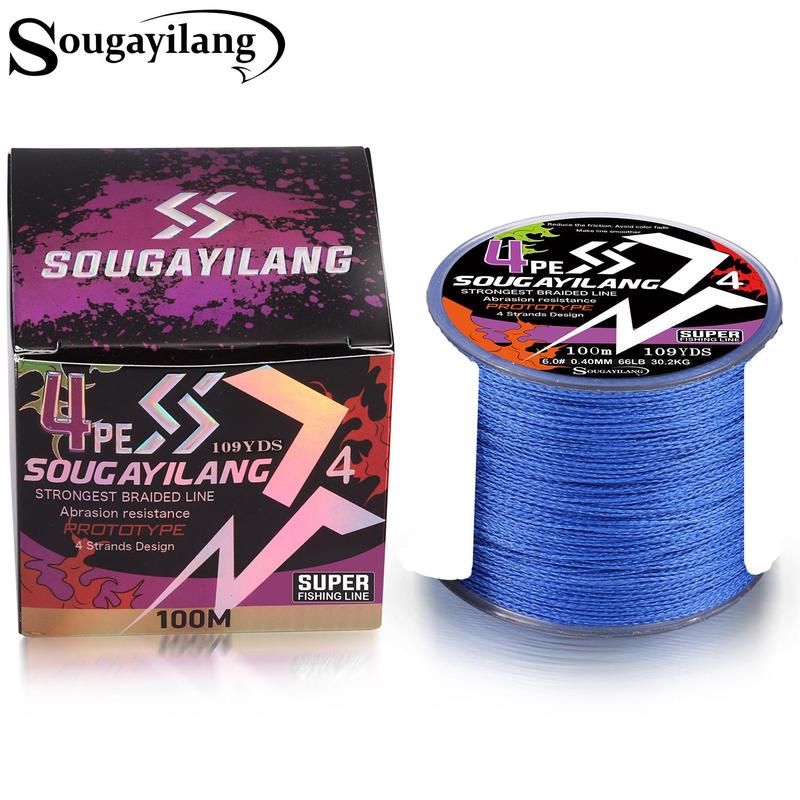 4 Strands PE Braided Strong Fishing Line, 100m Multifilament Fishing Line, Outdoor Fishing Accessories for Fishing Enthusiasts, Fishing Equipment, Fishing Stuff