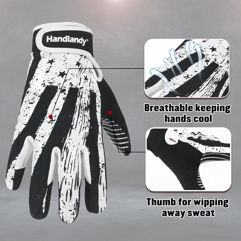 Youth Flag Football Gloves, Football Receiver Gloves Boys Girls, Sticky Grip  Football Gloves