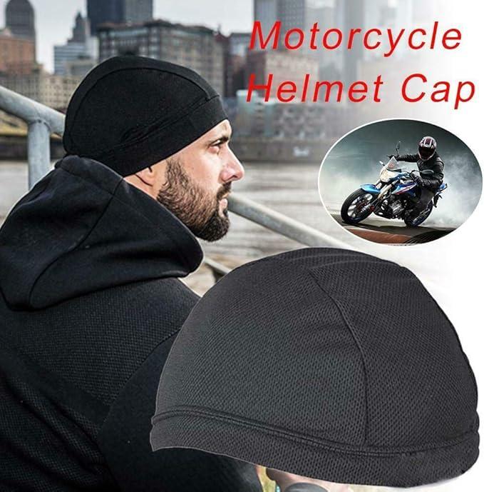 Moisture Wicking Skull Cap Helmet Liner Running Beanie Caps for Men - Motorcycle Cycling Breathable Dome Cap Sweatband