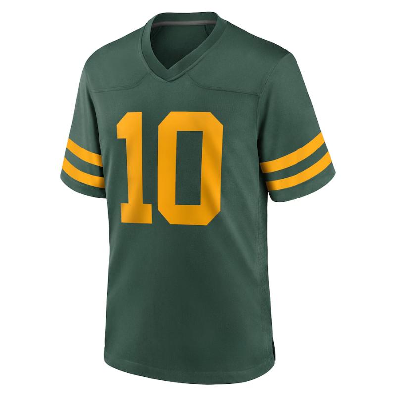 Men's Football Packers Love #10 Jersey, Number #10 Jersey, #10 Love Jersey Football Packers Jersey