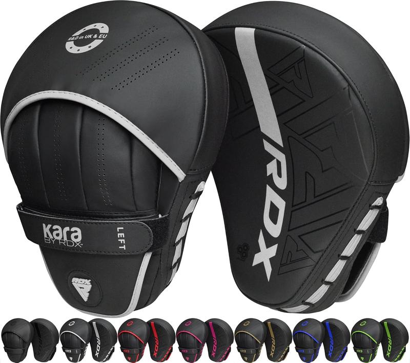 RDX Boxing Pads Curved Focus Mitts - Maya Hide Leather Kara Hook and Jab Training Pads