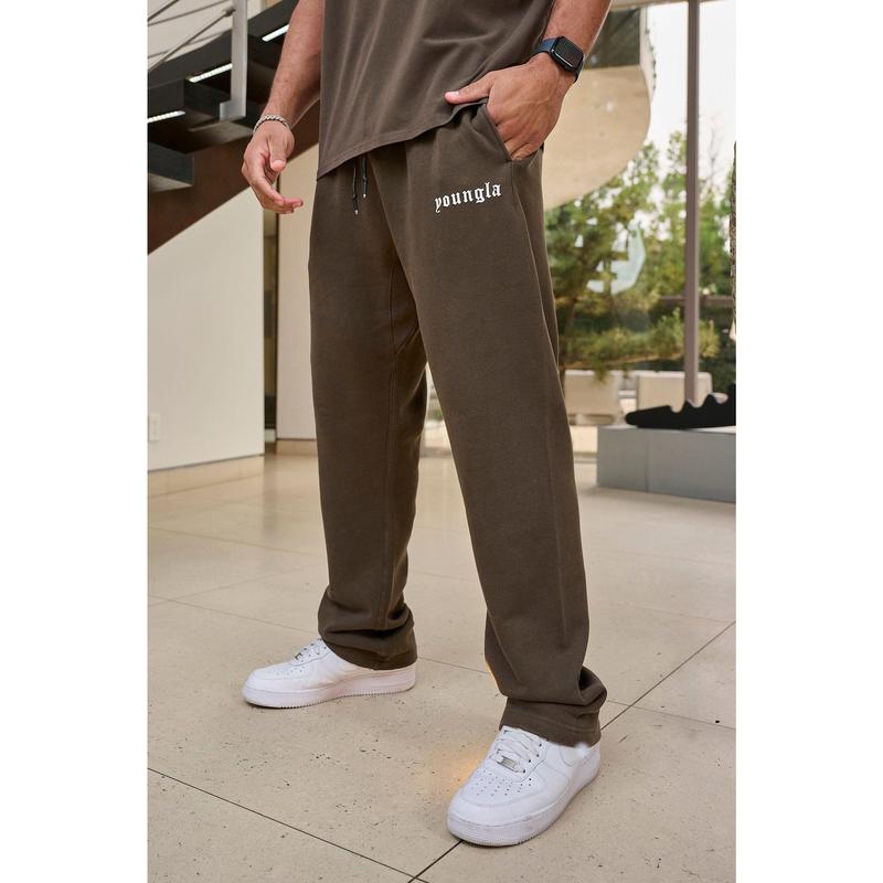 216 Eternal No Cuff Sweats Cotton Fabric Fleece Menswear Soft Elastic Joggers Loose Trouser Underwear hellcat sweats rolled sweatpants