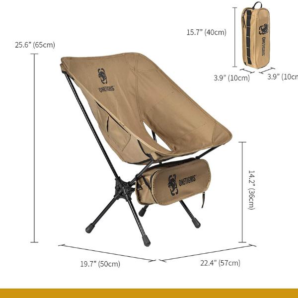 Camping Chair Backpacking , 330 lbs Capacity, Heavy Duty Compact Portable Folding Chair for Camping Hiking Gardening Travel Beach Picnic Lightweight