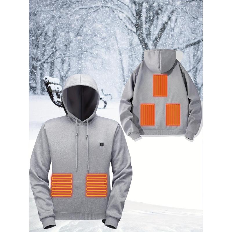 Women's Heated Hoodie Heated Sweatshirt Coat USB Electric Jacket with 3 One Heating Level and 5 One Heating Zone, Suitable for Outdoor Camping, Cycling, Hiking, Fishing, Skiing (Battery Pack Not Included)