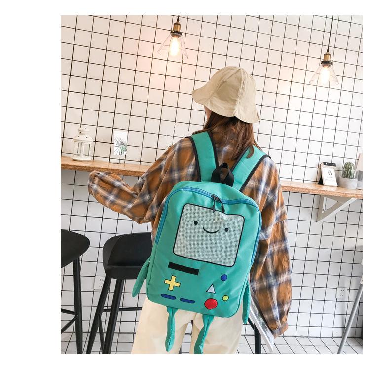 Funny Backpack Large-capacity Robot Bag Laptop Bags Messenger Bags Oxford Cloth Crossbody Bag for Women Men