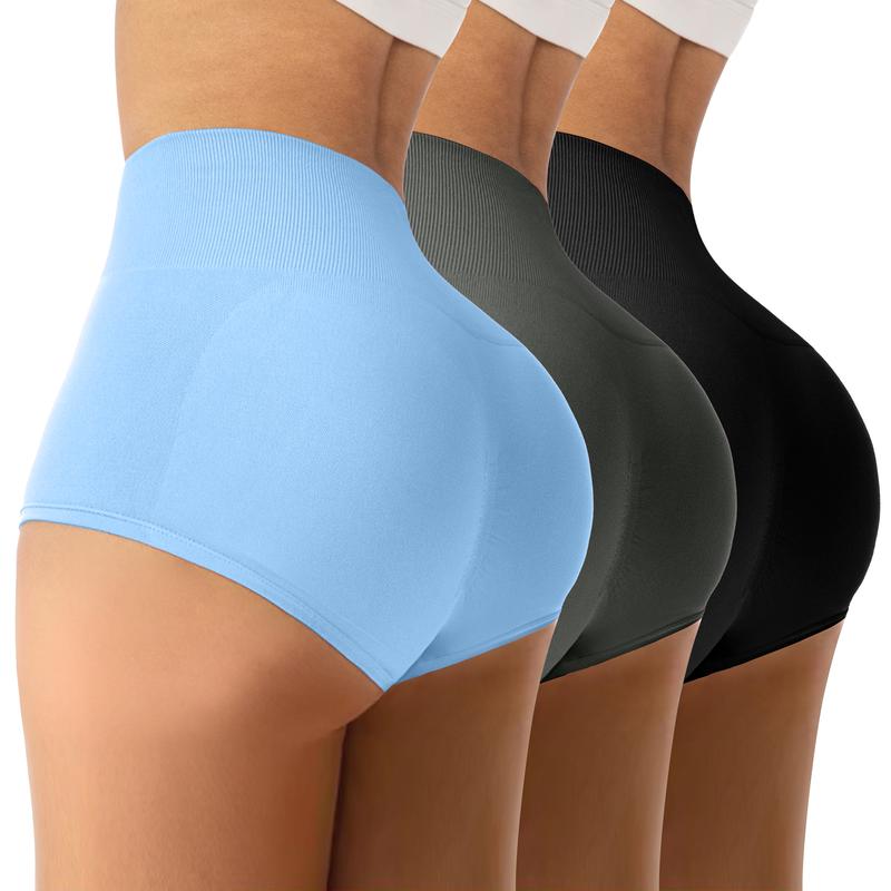 3 Piece Women's Seamless Yoga Booty Shorts High Waist Scrunch Butt Lifting Workout Hot Pants