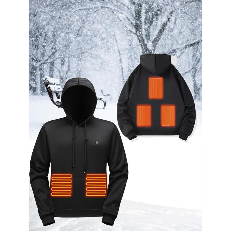 Women's Heated Hoodie Heated Sweatshirt Coat USB Electric Jacket with 3 One Heating Level and 5 One Heating Zone, Suitable for Outdoor Camping, Cycling, Hiking, Fishing, Skiing (Battery Pack Not Included)