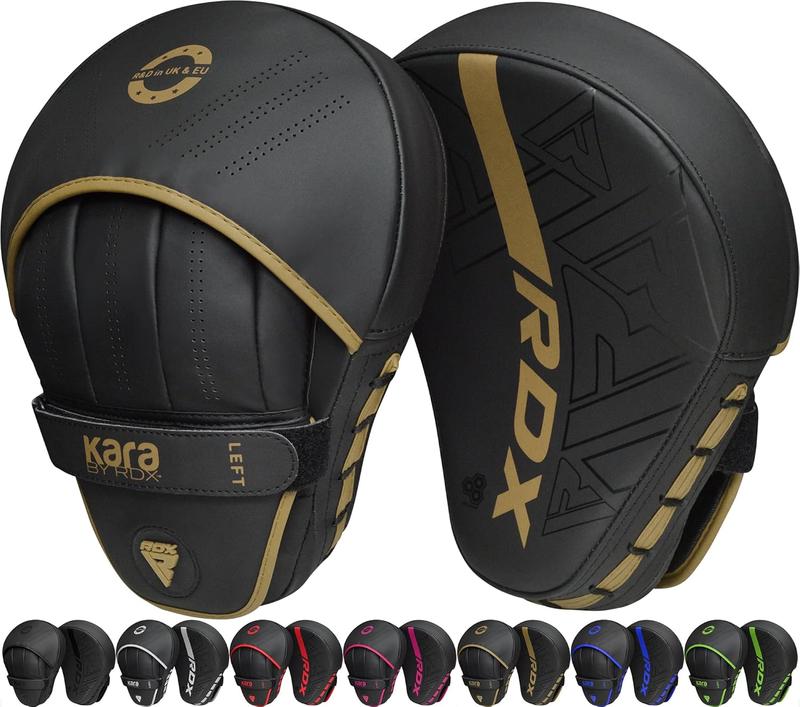 RDX Boxing Pads Curved Focus Mitts - Maya Hide Leather Kara Hook and Jab Training Pads