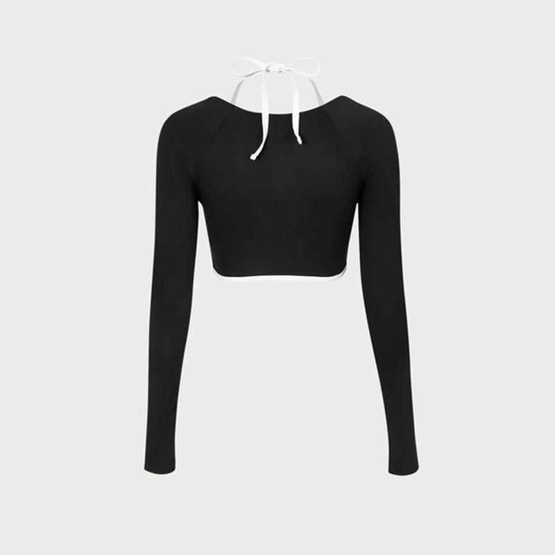 BERLOOK Women's tight long-sleeved sports tops, solid color basic long-sleeved tops, women's fitness yoga sportswear, simple women's fitness tops