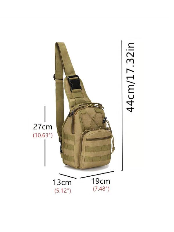 Summer Multifunction Tactical Sling Bag with Adjustable Strap, Oxford Trendy Body Zipper Chest Bag for Men & Women, Everyday Bag for Hiking Camping