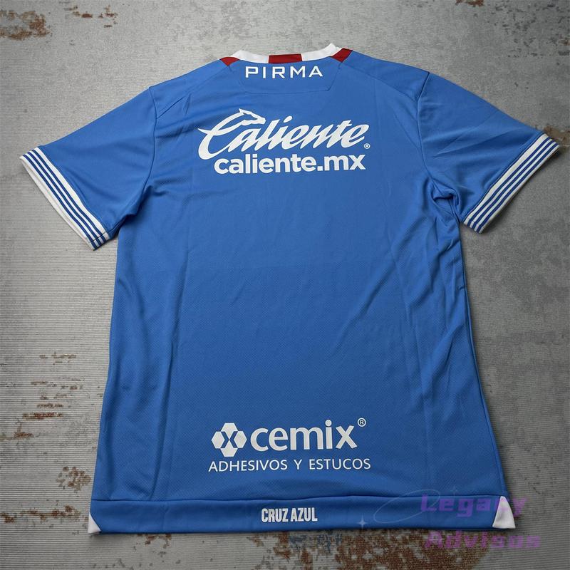 24 25 Mexico Ligamx League Cruz Azul Home Jersey Short Sleeve Soccer Jersey Fans Version