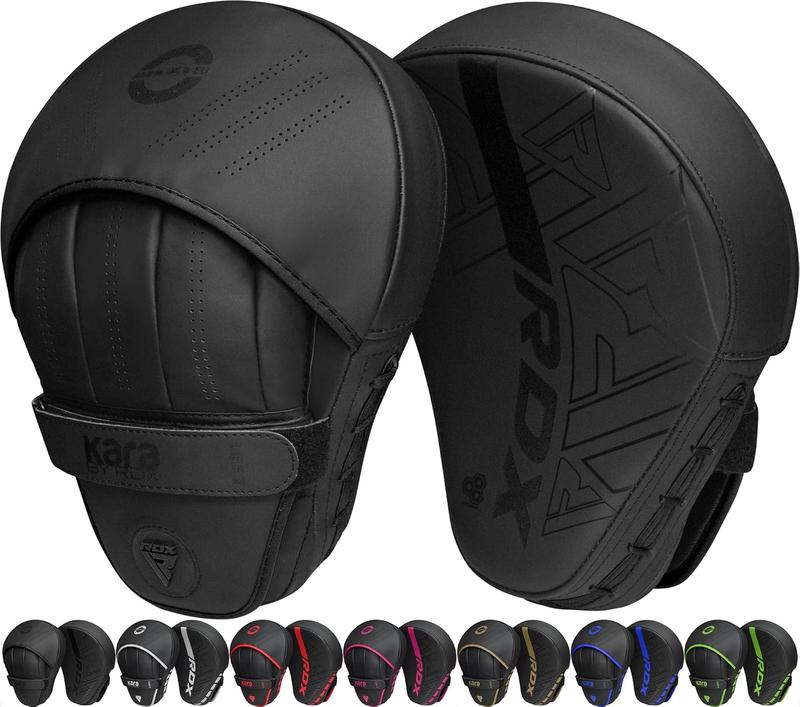 RDX Boxing Pads Curved Focus Mitts - Maya Hide Leather Kara Hook and Jab Training Pads