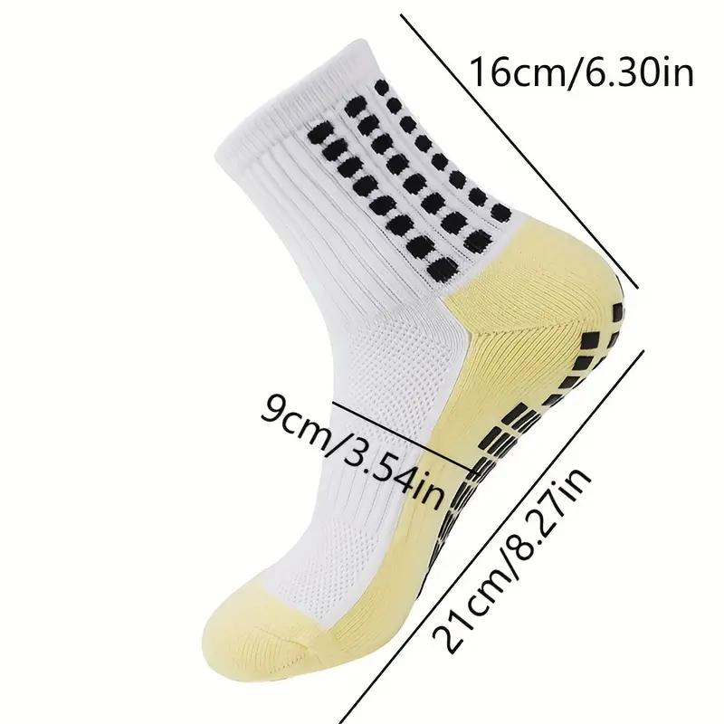 Men's Soccer Socks - Non Skid Anti Slip Socks for Football Basketball Hockey Rugby Sports 2 Pair