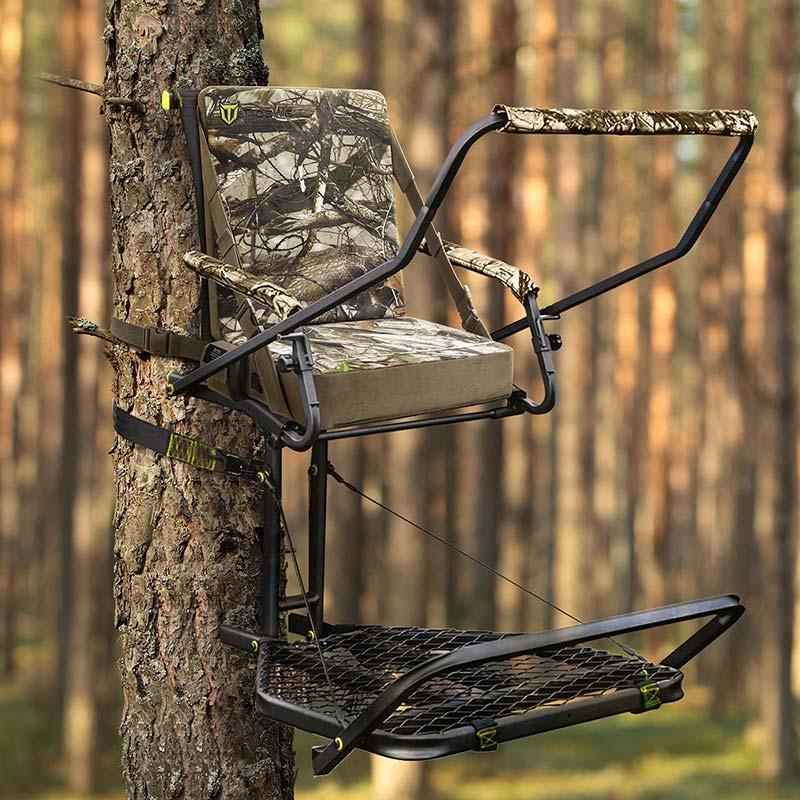 TIDEWE Hunting Heated Seat Cushion, Self-Supporting Water Resistant, Tree Stand, Warm Portable Seat Pads for Hunting, Camping, Fishing(Next Camo G2 & Vista)