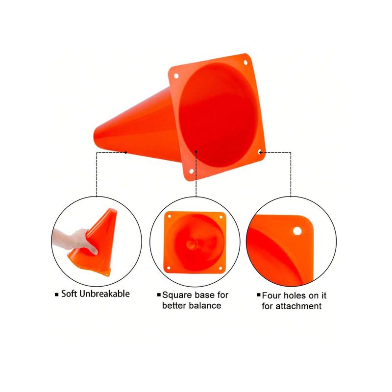 7 Inch Soccer Cones, 24 Pack Cones Sports Training Agility Field Marker Plastic Cones For Skating Basketball Football Practice Drills, Indoor Outdoor Activity Events Games Obstacle Course