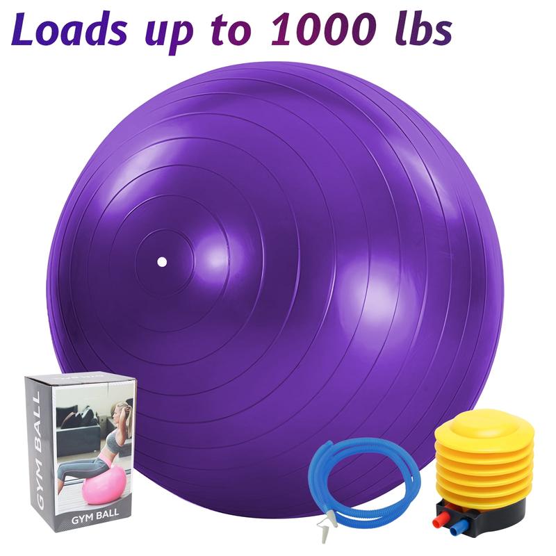 Exercise Ball Yoga Ball, 75cm Large Anti-Burst Gym Grade Birthing Ball for Pregnancy, Fitness, Balance, Pilates Workout and Physical Therapy, Extra Thick Stability Balls with Quick Pump