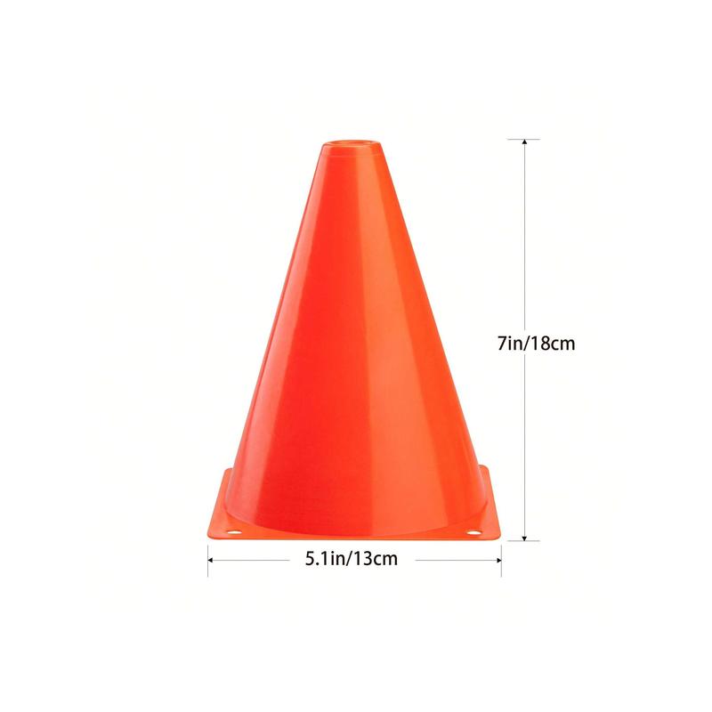 7 Inch Soccer Cones, 24 Pack Cones Sports Training Agility Field Marker Plastic Cones For Skating Basketball Football Practice Drills, Indoor Outdoor Activity Events Games Obstacle Course