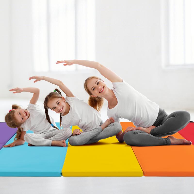 FestivalJoy-5-Panel Folding Gymnastics Mat for Kids