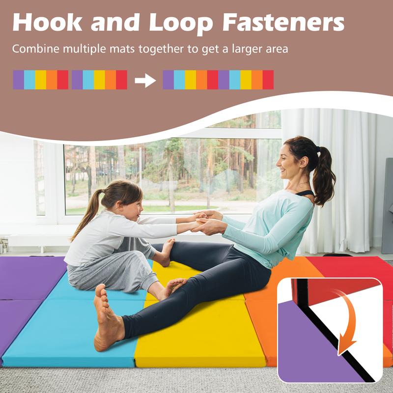 FestivalJoy-5-Panel Folding Gymnastics Mat for Kids