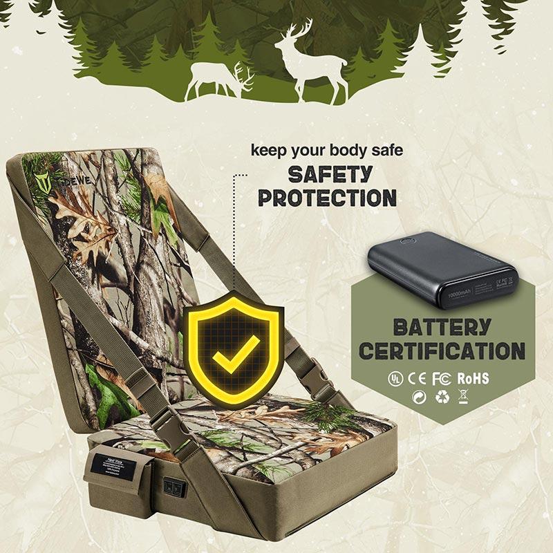 TIDEWE Hunting Heated Seat Cushion, Self-Supporting Water Resistant, Tree Stand, Warm Portable Seat Pads for Hunting, Camping, Fishing(Next Camo G2 & Vista)