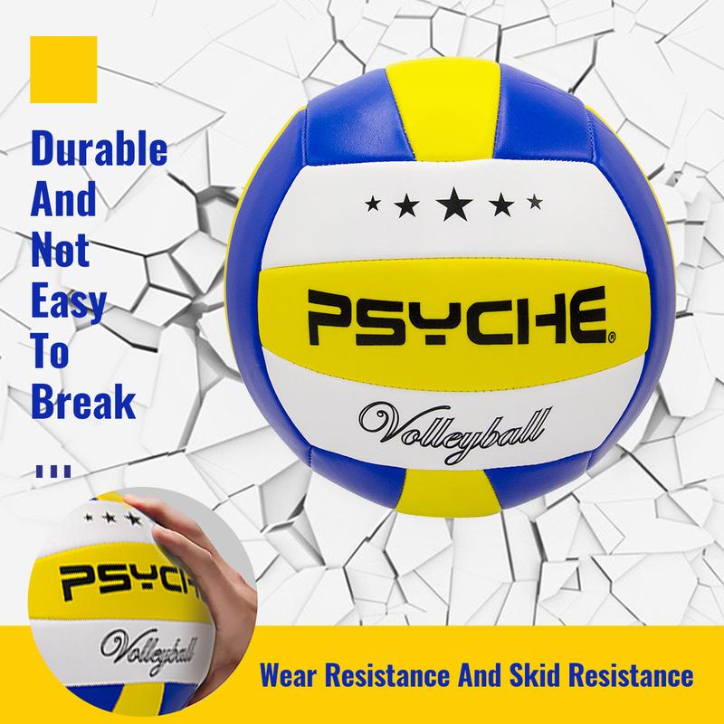 PSYCHE Volleyball For Beginner Volleyball Girl Volleyball Boys Official Size 5 Soft Volleyball Games Indoor Outdoor Beach Park Training Volleyball