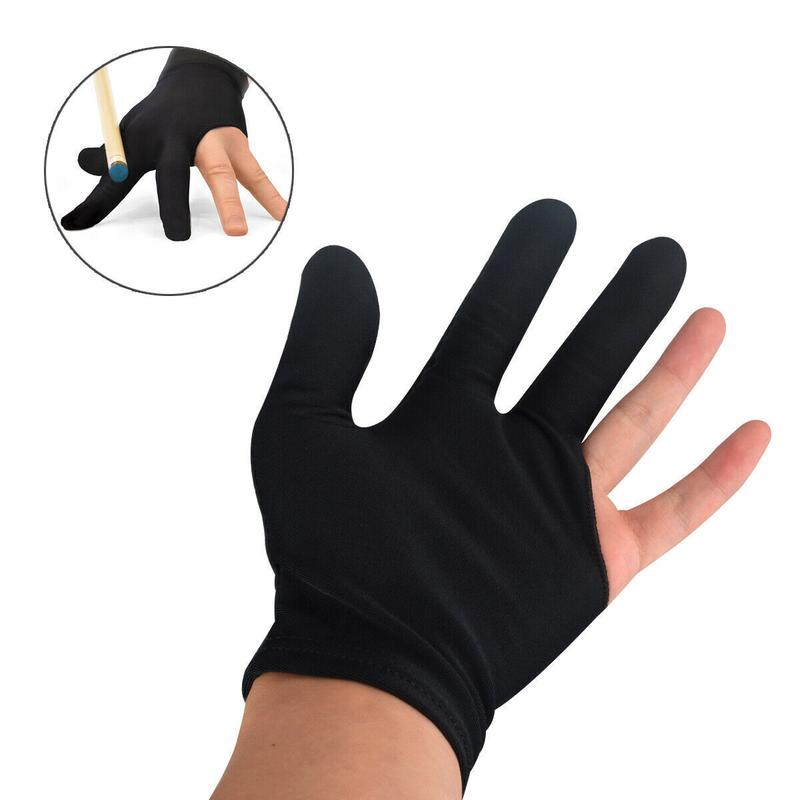 10× 3 Fingers Billiard Cue Pool Gloves Snooker Left Hand Nylon Accessories