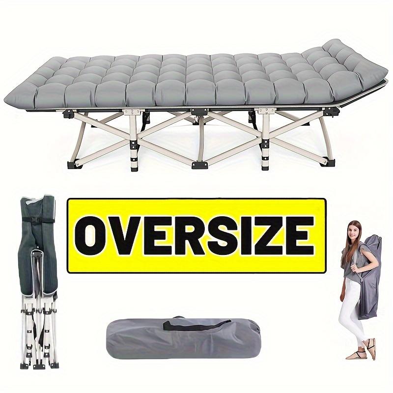 1 Pc, Futon Sofa Bed, Heavy-Duty Portable Folding Camping Cot Bed, Folding Bed With Padded Mattress, Capable Of Withstanding A Weight Of 400 PoundsPerfect For Outdoor, Camping, Beach And Office Naps.